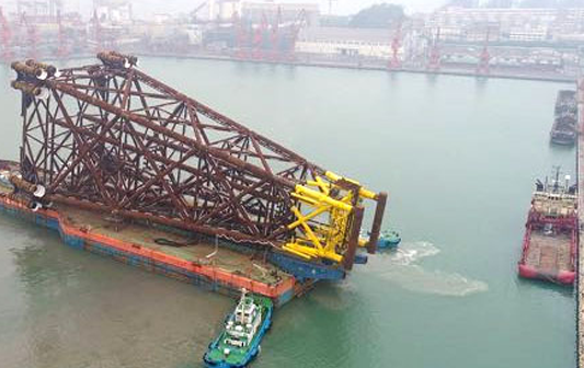 惠州32-5導(dǎo)管架和鋼樁項(xiàng)目建造完工